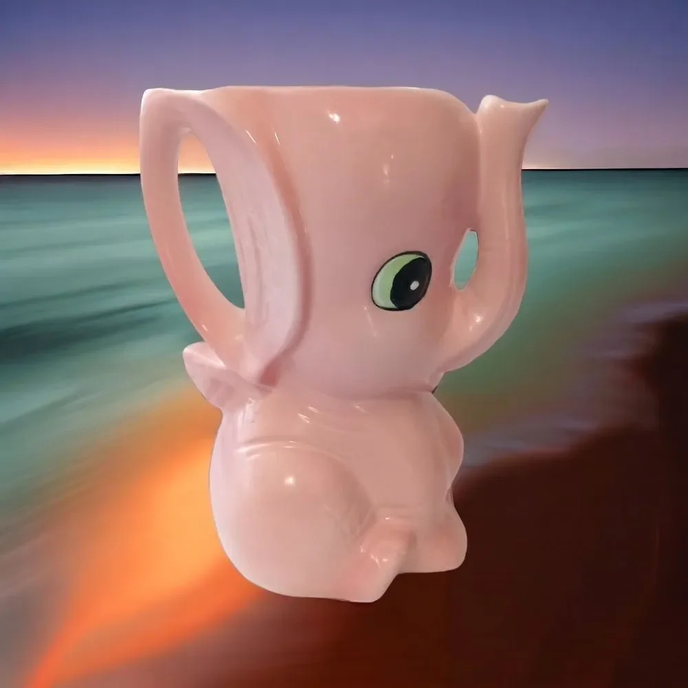 Pink Elephant Planter Pitcher Vase LEGO Japan Porcelain Kitschy Anthropomorphic. - Picture 13 of 16